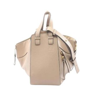 Loewe Pre-owned Hammock Small Leather 2way Handbag - Dames - Pre-owned - Beige - Maat: ONE Size Leer