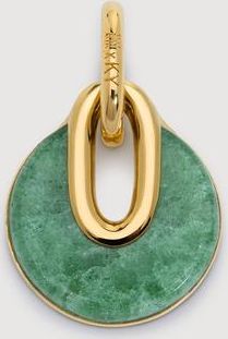Monica Vinader Gold Kate Young Gemstone Pendant Green Aventurine