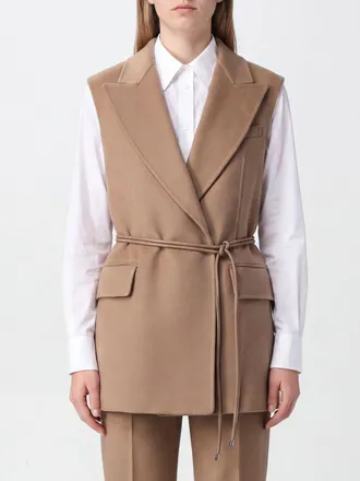 Sportmax Belted Pure Virgin Wool Robe Vest