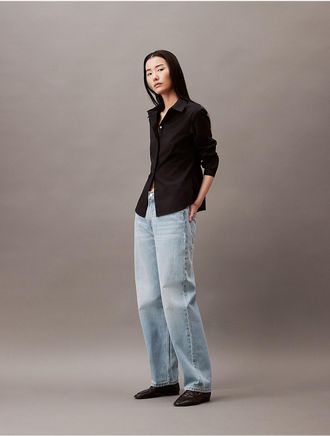 Calvin Klein Womens 90s Loose Fit Jeans - Blue - 24