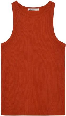 Knowledge Cotton Apparel Racer Rib Top Top f&uuml;r Damen | rot