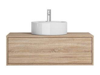 VENTE-UNIQUE.COM Mueble de ba&ntilde;o simple madera color natural claro