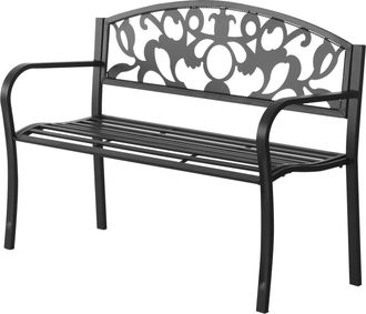 OUTSUNNY Outdoor Patio 2 Seater Garden Bench Park Yard Furniture Porch Chair