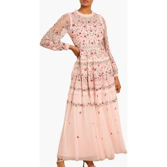 Needle & Thread Ribbon Bouquet Gown in Petal Pink at Nordstrom, Size 14