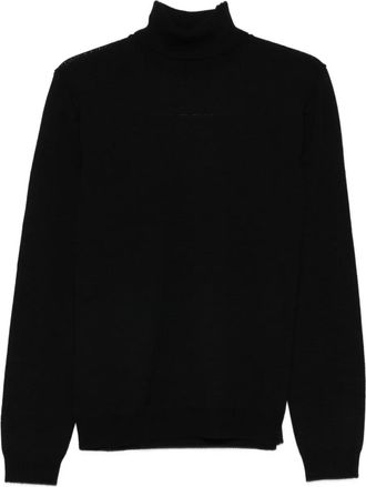 Roberto Collina Maglione a collo alto in lana merino - Nero