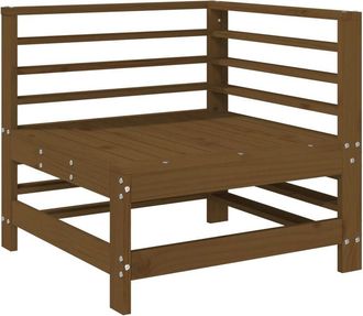 vidaXL Sof&aacute; De Esquina De Madera Maciza De Pino Marr&oacute;n Miel Vidaxl