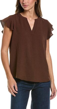 Adrianna Papell Airflow Texture Flutter Sleeve Blouse