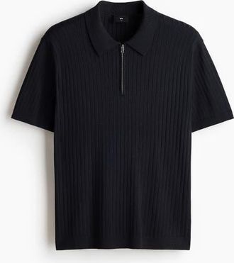 H&M Slim Fit Polo Shirt in Dark Blue at Nordstrom, Size Xx-Large