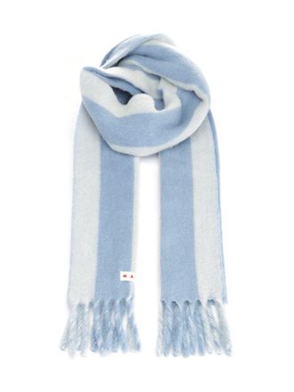 Marni Alpaca And Wool Scarf Scarves And Foulards Light Blue