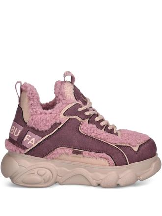 Buffalo 50mm CDD Chai logo-tape sneakers - Pink