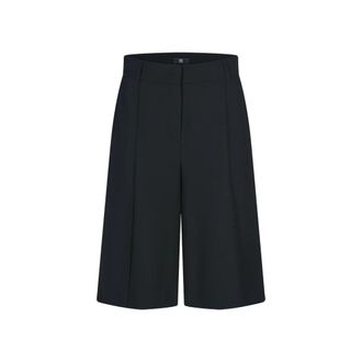 Riani Bermuda Shorts met Plooien - Dames - Korte Broeken - Zwart - S - Leer - Korte Broeken