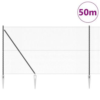 Berkfield Home Hexagon Fence Grey 1.6x50 m Steel