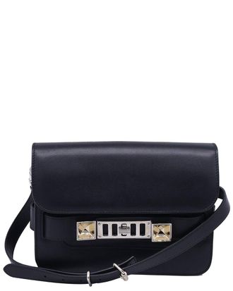Proenza Schouler Black Leather Mini PS11 Flap Shoulder Bag (Authentic Pre- Loved)