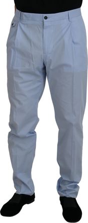 Dolce & Gabbana Lichtblauwe Katoenen Broek Pt0857