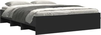 vidaXL Giroletto Nero 150x200 Cm In Legno Multistrato - Vidaxl