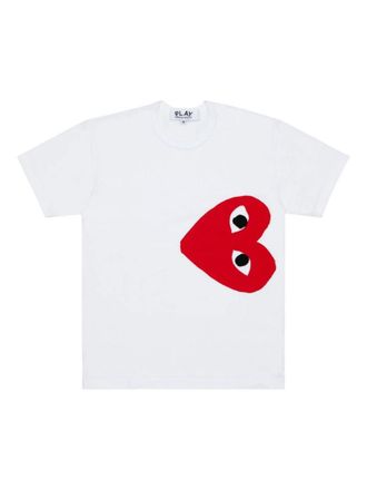 Comme Des Gar&ccedil;ons White Graphic Crew Neck T-Shirt