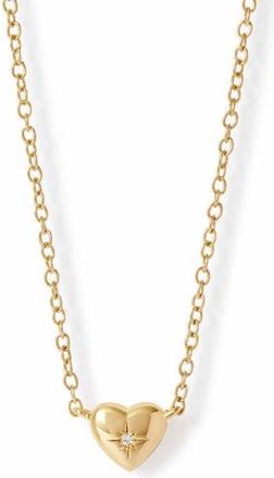Astley Clarke Gold Biography Mini Heart Necklace at Nordstrom, Size 17