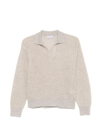 Brunello Cucinelli Beige Knitted Sweater