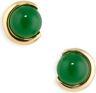 Kate Spade New York round stud earrings in Green at Nordstrom