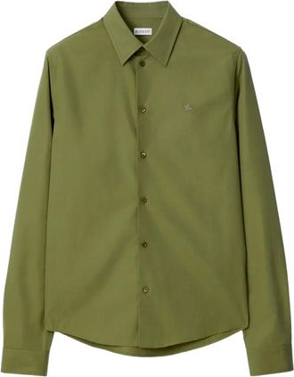 Burberry Katoenen overhemd - Groen