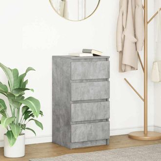 vidaXL Credenza Grigio Cemento 37,5x35x76 Cm In Legno Multistrato - Vidaxl