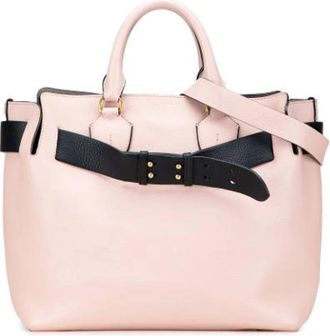 Burberry Pre-owned Handbags, female, Pink, Size: ONE SIZE Pre-owned The Belt Satchel