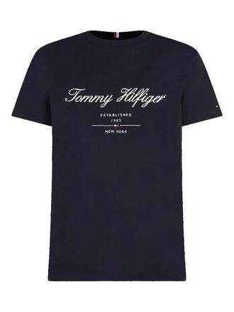 Tommy Hilfiger Script-logo T-shirt - men - Cotton - S - Blue