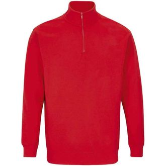 SOLS Uniseks Conrad Sweatshirt met Quarter Zip voor volwassenen (Helder rood)