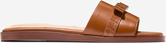 Womens Go-To Emalia Slide Bow Sandals - Brown Size 10.5