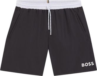 HUGO BOSS Heren Zwemshort met Zeesterrenlogo (Grijs)