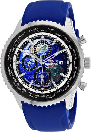 Seapro Meridian World Timer GMT Blue Dial Mens Watch SP7521