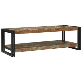 Berkfield Home Coffee Table Multicolour 120x50x38 cm Solid Wood Reclaimed | Size: 120 x 50 x 38 cm