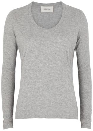 American Vintage Jacksonville Slubbed Cotton-blend top - Grey - XS