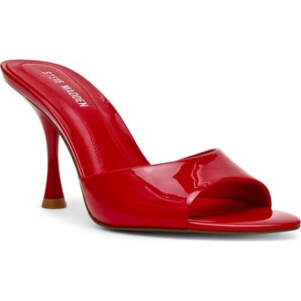 Steve Madden Santi Slide Sandal in Dk Red Pat at Nordstrom, Size 6
