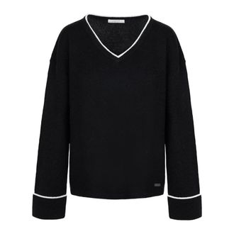H&eacute;st FAM V-neck Sweater - Dames - V-hals truien - Zwart - L - Truien & Vesten