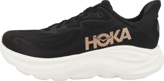Hoka One One One Womens Clifton 10 Road Running Shoes - Black/Rose Gold
