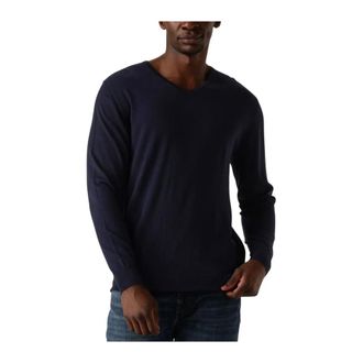 Profuomo Truien & Vesten, Heren, Blauw, S, Wol, Heren V-hals Pullover Trui