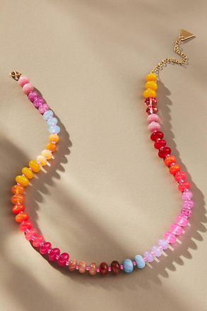 Anthropologie Rainbow Stone Necklace