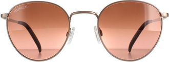 Serengeti Eyewear Round Unisex Brushed Bronze Mineral Polarized Drivers Gradient Hamel Metal (archived) - One Size