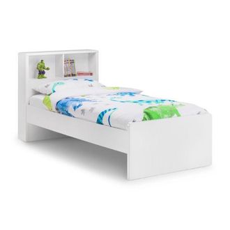 Julian Bowen Manhattan Single Bookcase Bed 90cm White - Julian Bowen | TJ Hughes