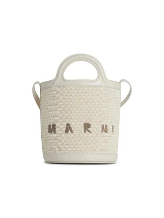 Marni Tropicalia White Leather Blend Bag