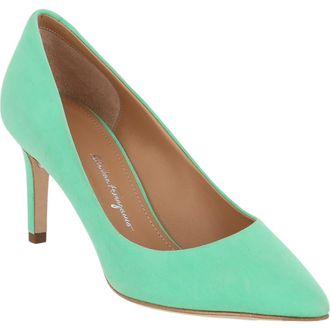 Ferragamo Pointed Toe Pump in Green at Nordstrom Rack, Size 7