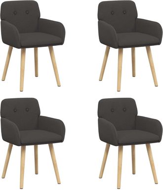 vidaXL Sillas De Comedor 4 Uds. Boucl&eacute; Gris Oscuro 59 X 57 X 85 Cm Vidaxl