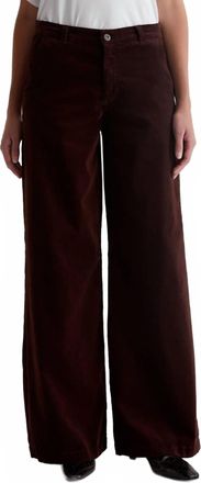 AG - Adriano Goldschmied Stella Low Slung Palazzo Corduroy Pant In Alpine Bark