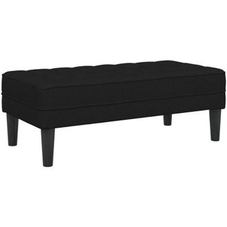 vidaXL Vidaxl - Banco Negro 113 x 57 x 39 cm tela