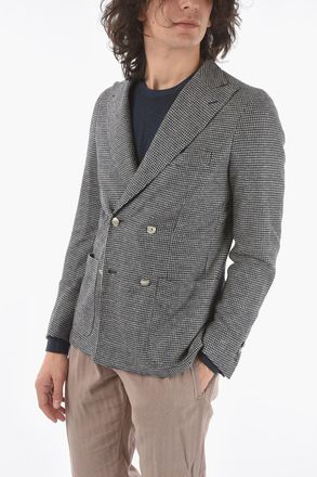 Corneliani ID giacca doppio petto in lino due spacchi revers a lancia Corneliani