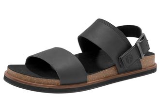 Timberland Outdoorsandale TIMBERLAND Amalfi Vibes 2Band Sandal, Herren, Gr. 44, schwarz, Leder, Schuhe Outdoorsandale