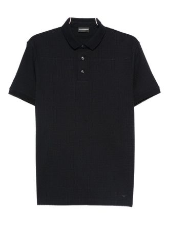 Emporio Armani Printed Cotton Polo Shirt