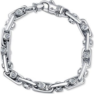 Pompeii3 Mens 14k Gold (70gram) or Platinum (126gram) 8mm Diamond Bracelet 9