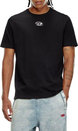 Diesel Metallic Oval D Logo T-Shirt in Deep/Black at Nordstrom, Size Xx-Large